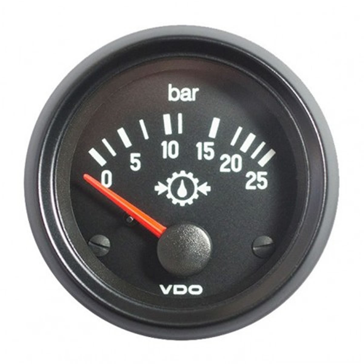 VDO Gear oil pressure Gauge 25Bar 52mm 12V